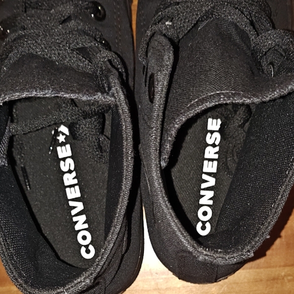 Converse All Black High-Top Shoes - Picture 9 of 13